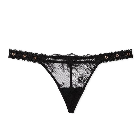 Victoria’s Secret Rose Lace & Grommet V-String Panty - Picture 3 of 4